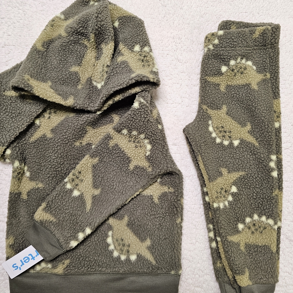 Toddler Dinosaur Matching Set - Green And Tan